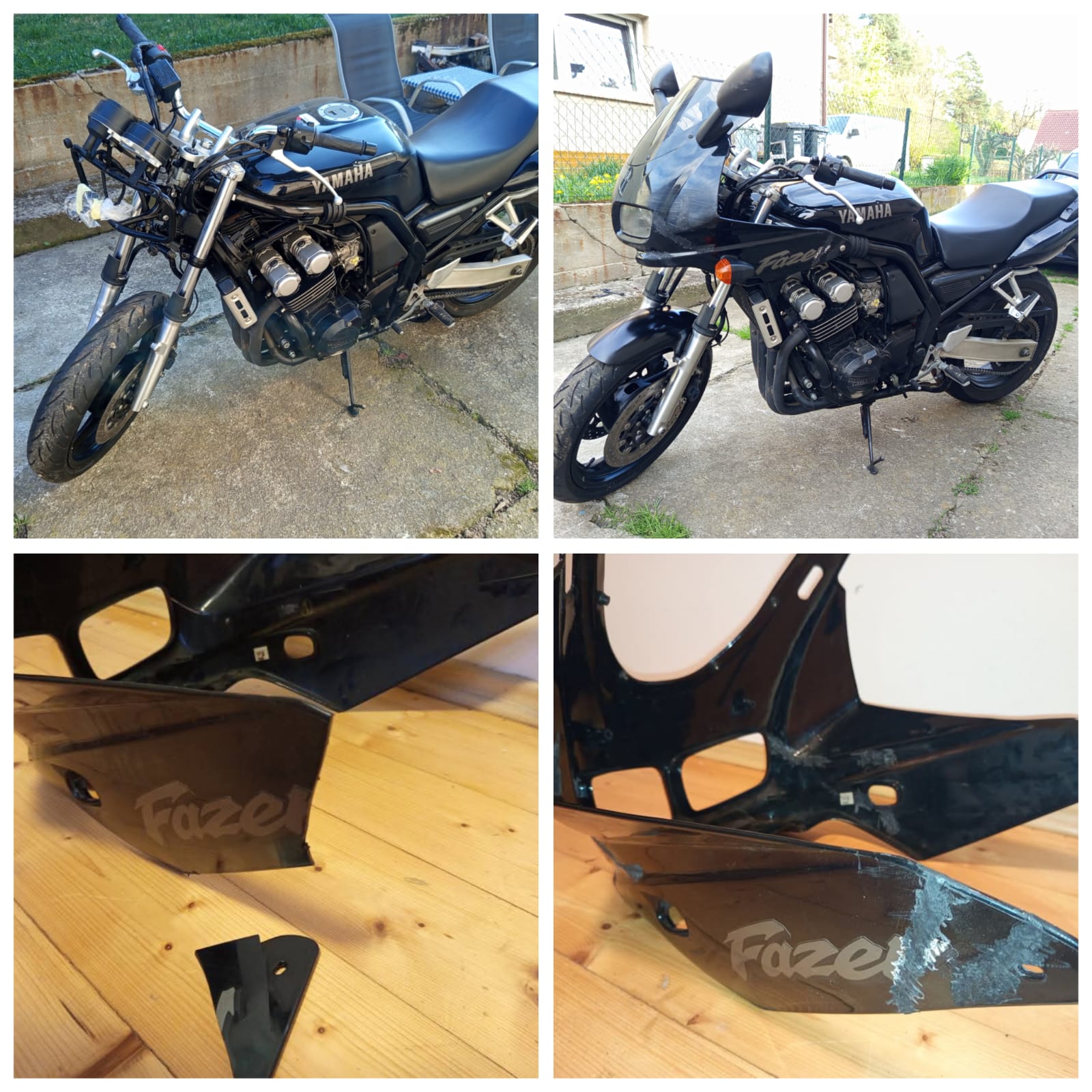 Renovace motocyklu Yamaha Fazer