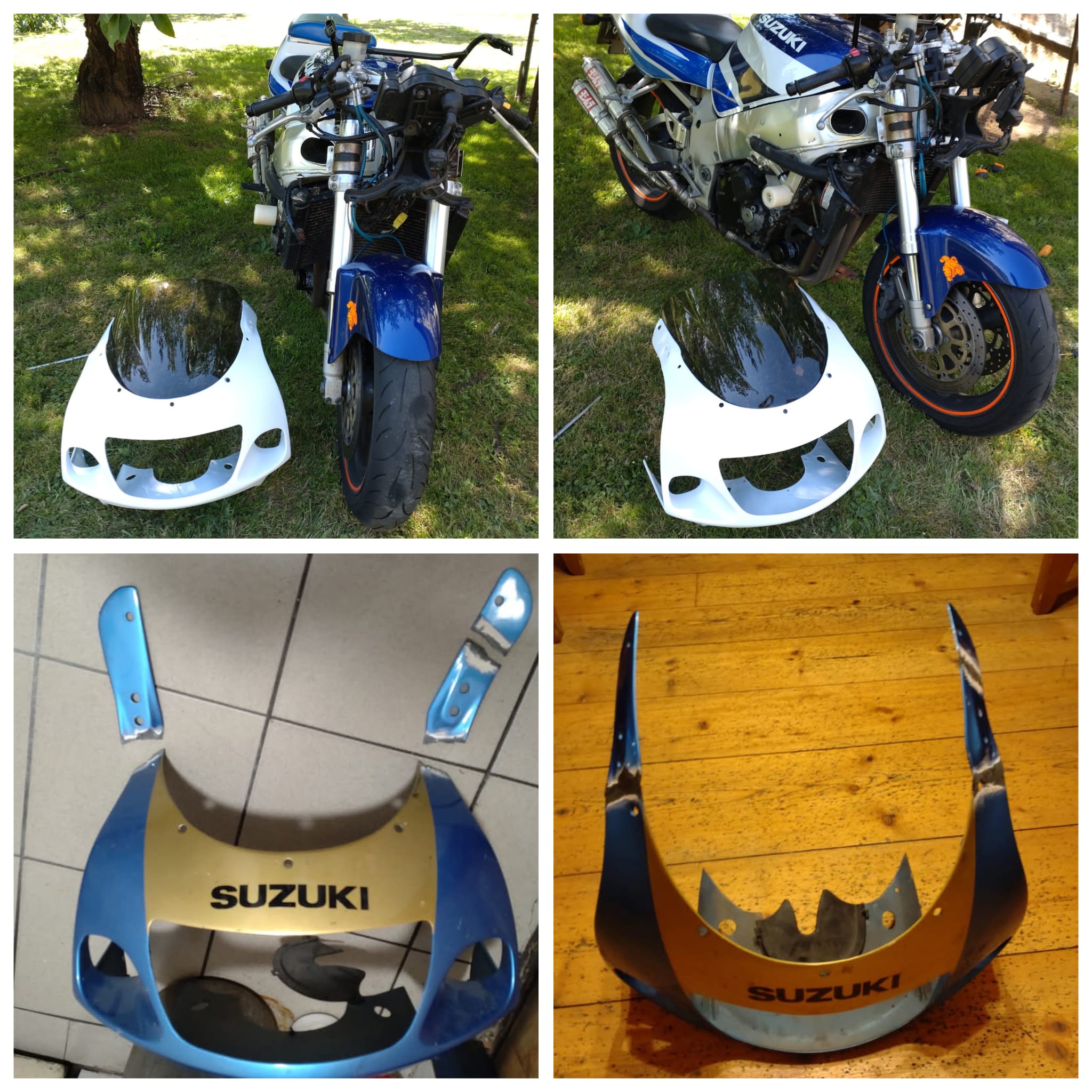 Oprava kapotáže Suzuki